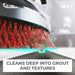 The MotorScrubber Jet3 system cleans deep into group and textures for the ultimate clean.