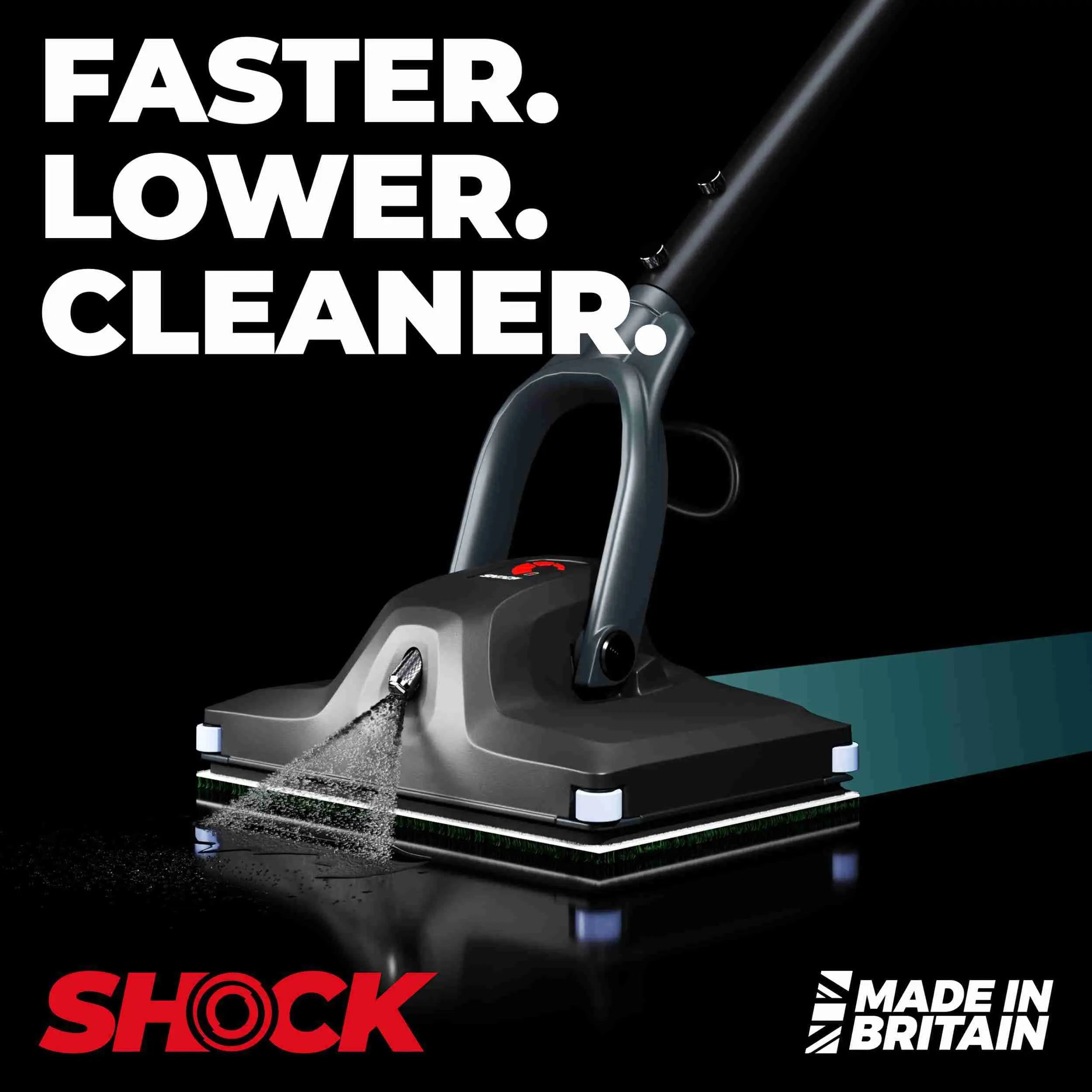 Clean faster and lower with the MotorScrubber Shock machine