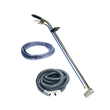 Sandia 12" Stainless Steel Single Bend, 1-Jet Wand with 15 Ft. Vaccum and Solution Hoses