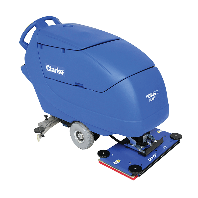 Clarke Cordless Walk Behind Floor Scrubber - Advanced cleaning solution with a 28-inch width and chemical-free operation.