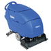 Professional cordless walk-behind floor scrubber by Clarke, featuring the Focus II BOOST32 model with a 32-inch cleaning path and a 23-gallon solution tank