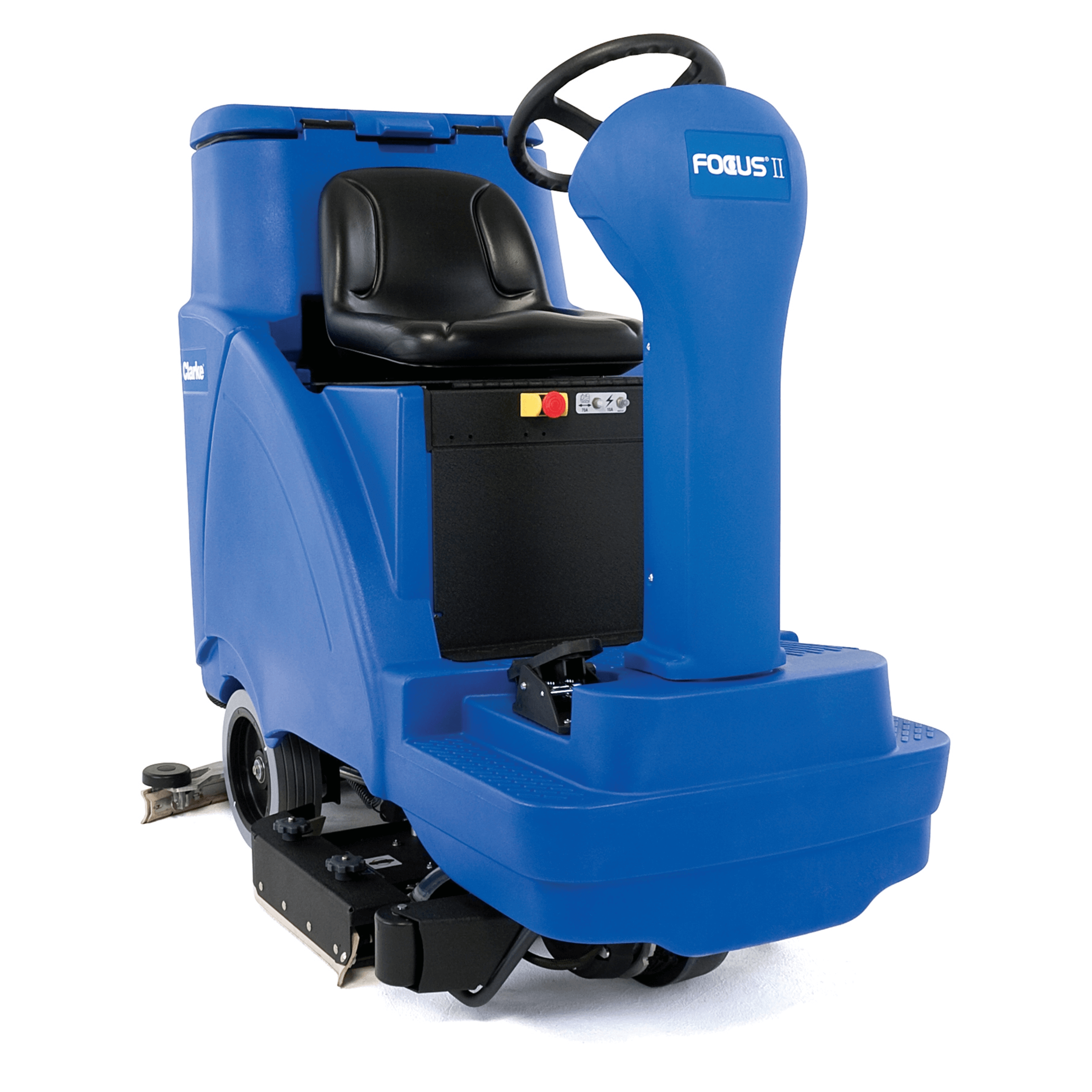 Clarke 56114023 Focus II R BOOST28 28" Cordless Ride-On Orbital Floor Scrubber with Chemical-Free Surface Prep - 31 Gallon