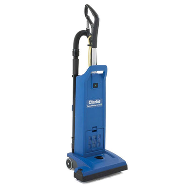 Professional-grade Clarke CarpetMaster 215 Dual Motor Upright Vacuum - Effective cleaning for carpets and floors.