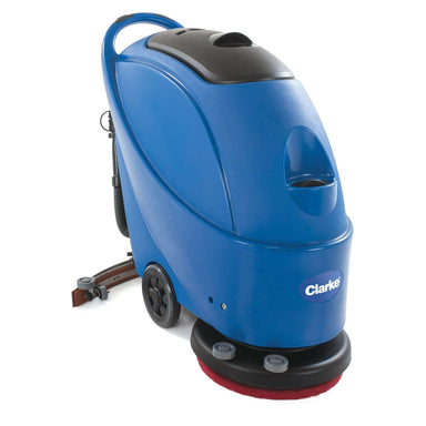 Professional-grade Clarke CLARKE430C 17" Corded Walk Behind Disc Floor Scrubber - 13.2 Gallon: Powerful floor cleaning equipment for efficient and thorough cleaning.