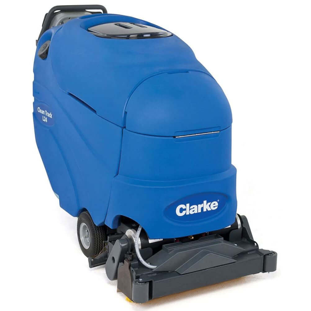 Clarke 56317012 Clean Track L24 24 Inch AGM Cordless Carpet Extractor - Professional-grade carpet cleaning machine with 20-gallon tank.