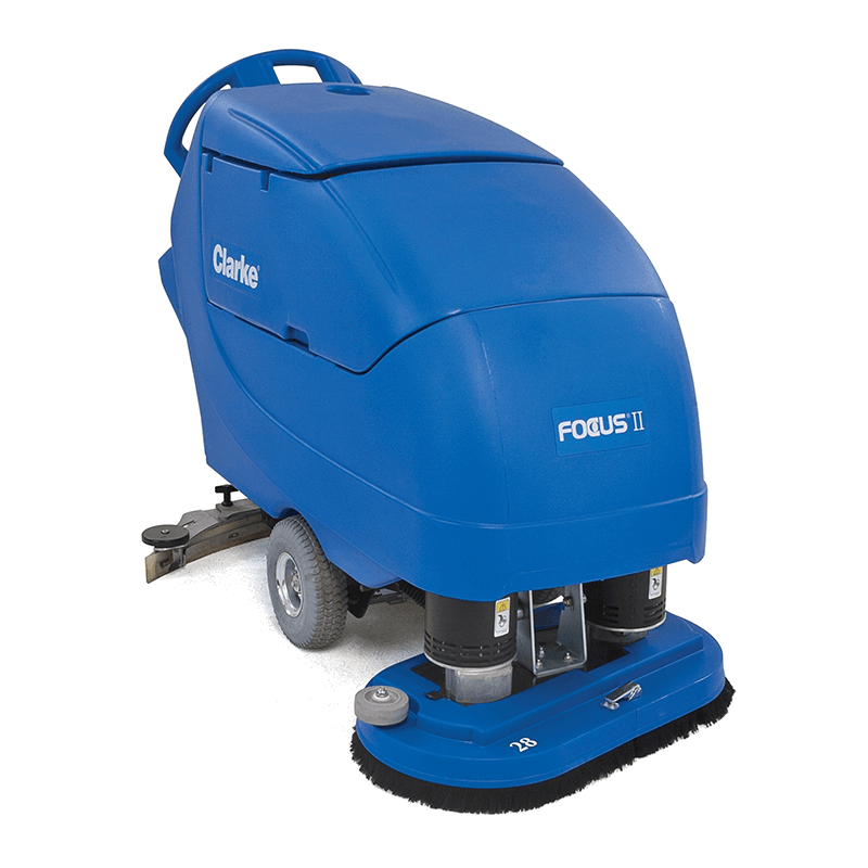 Clarke Cordless Walk Behind Floor Scrubber - Advanced cleaning solution with a 28-inch width and chemical-free operation.