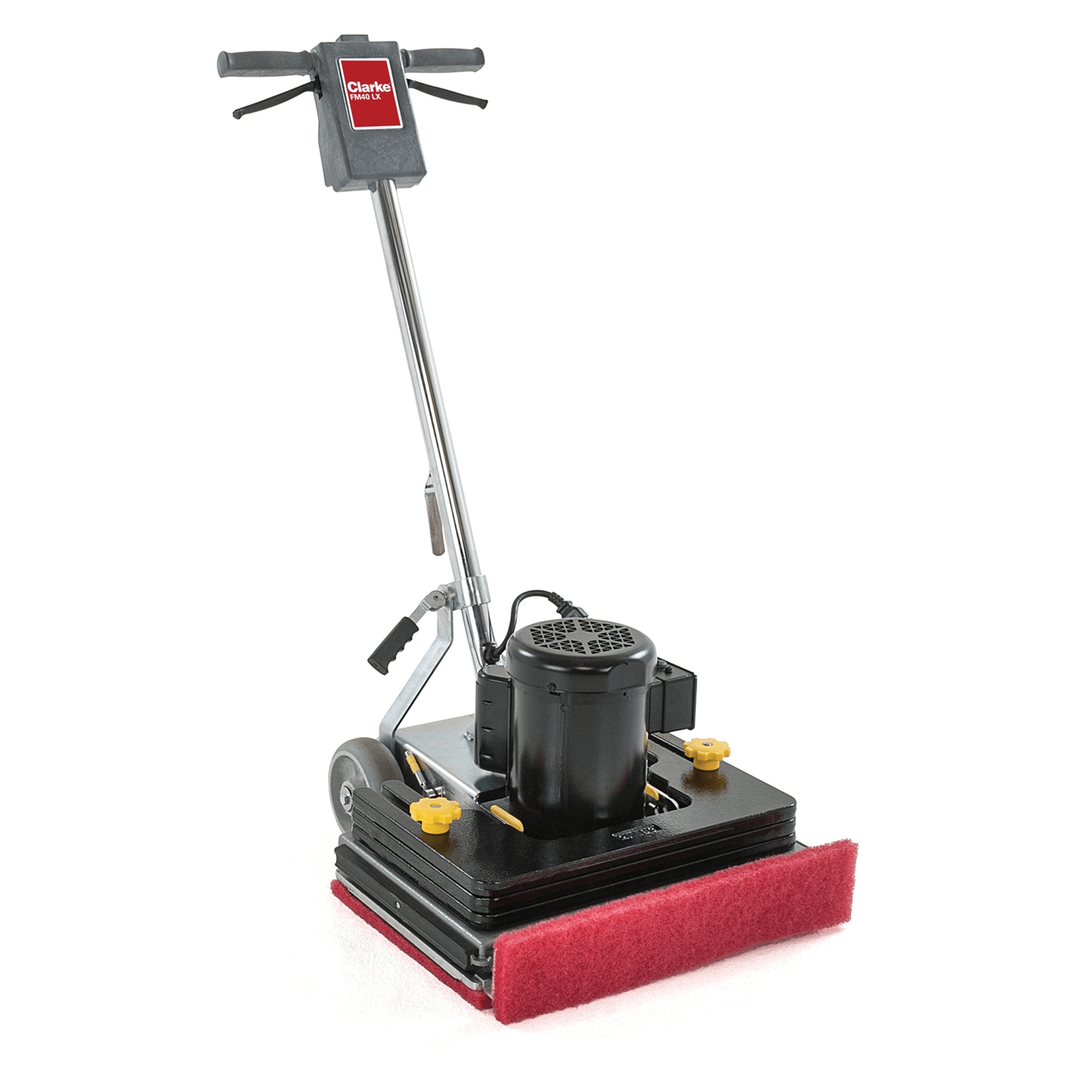 Clarke Deluxe Orbital Floor Machine - A professional-grade floor polisher with a 20 by 14-inch pad, designed for efficient cleaning and polishing tasks.